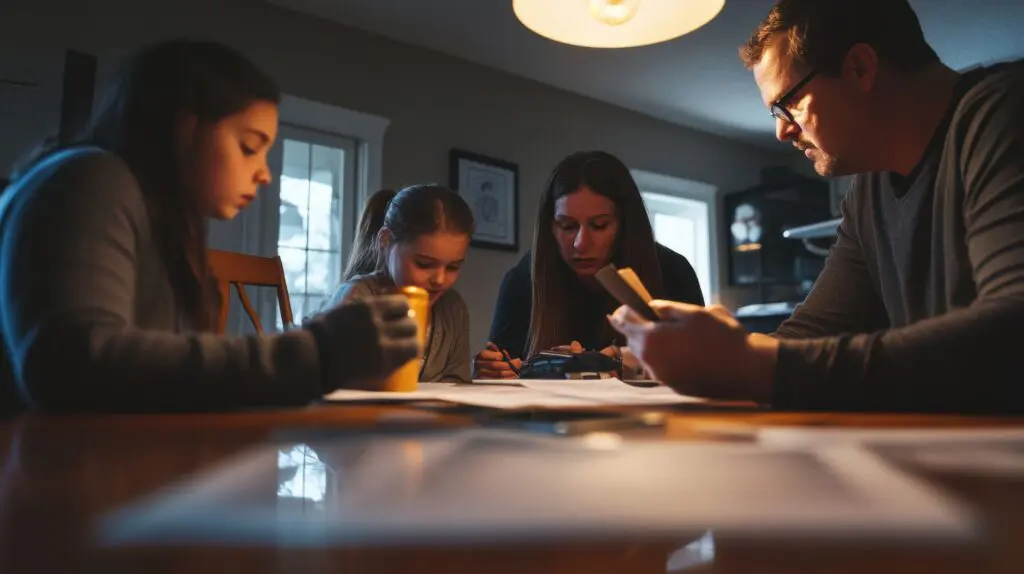 Family at table