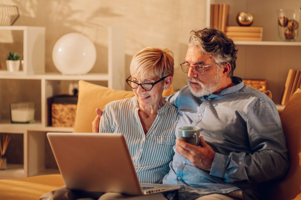 A couple on devices connected to Xfinity Internet in Kentucky. They are a part of the company’s Five-Year Price Guarantee offering no contract, unlimited data and one year of Unlimited Xfinity Mobile included.